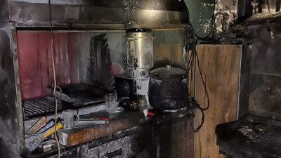 Eskişehir ilinde, bir iş yerinin mutfak kısmında gece geç saatlerde