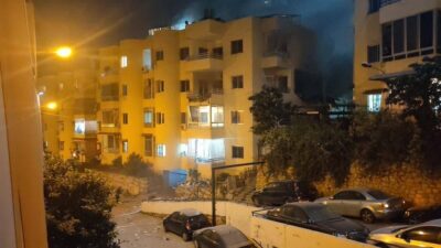 Lübnan’ın başkenti Beyrut’un doğusundaki Ain Saadeh bölgesindeki bir apartmana yapılan