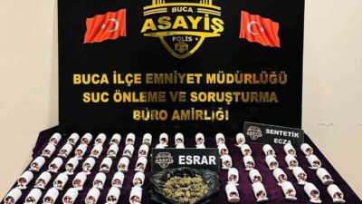 Buca ilçesindeki polis ekipleri, uyuşturucu ticareti ve imalatına yönelik operasyon