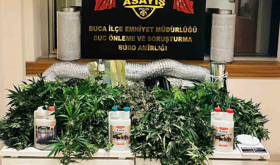 İzmir’in Buca ilçesinde uyuşturucu ticareti ve imalatına yönelik operasyonda, yabancı