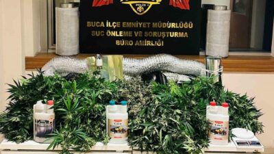 İzmir’in Buca ilçesinde uyuşturucu ticareti ve imalatına yönelik operasyonda, yabancı