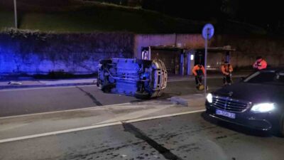 Kağıthane’de Nurtepe Viyadüğü üzerinde meydana gelen trafik kazasında alkollü bir