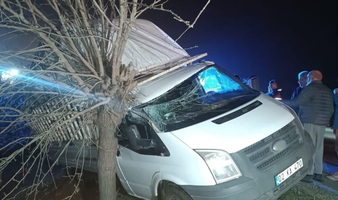 Adıyaman’da bir sürücü, kontrolü kaybederek aracıyla şarampole girdi. Şarampoldaki ağaca
