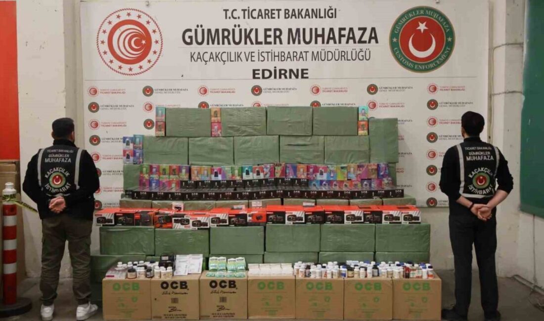 Ticaret Bakanlığı Gümrük Muhafaza ekipleri, Kapıkule Gümrük Kapısı’nda gerçekleştirdikleri operasyonda
