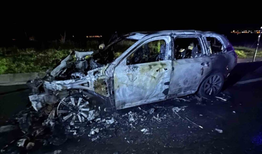 Edirne’de seyir halinde bulunan bir jip, Uzunköprü-Havsa karayolu Parpudar Bayırı