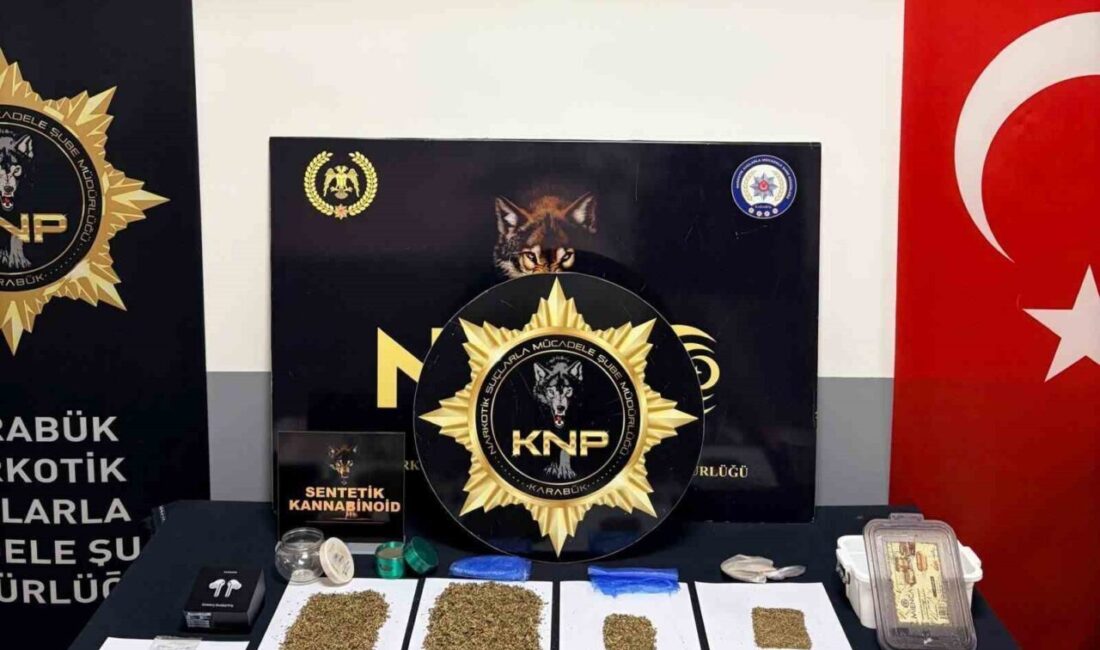 Karabük’te, Narkotik Suçlarla Mücadele Şube Müdürlüğü ve ilgili birimler tarafından