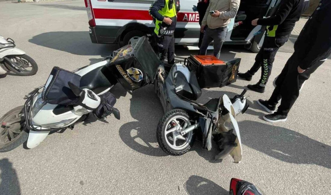 Karaman’da meydana gelen trafik kazasında iki motokurye çarpıştı ve sonucunda