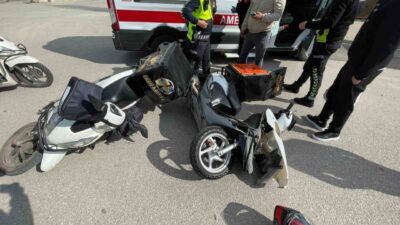 Karaman’da meydana gelen trafik kazasında iki motokurye çarpıştı ve sonucunda