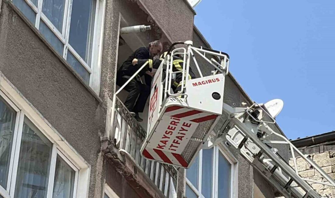 Kocasinan ilçesinde yer alan bir apartmanın bodrum katında çıkan yangın,