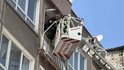 Kocasinan ilçesinde yer alan bir apartmanın bodrum katında çıkan yangın,