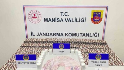 Manisa’nın Kırkağaç ilçesinde jandarma ekipleri tarafından gerçekleştirilen operasyonda binlerce sentetik