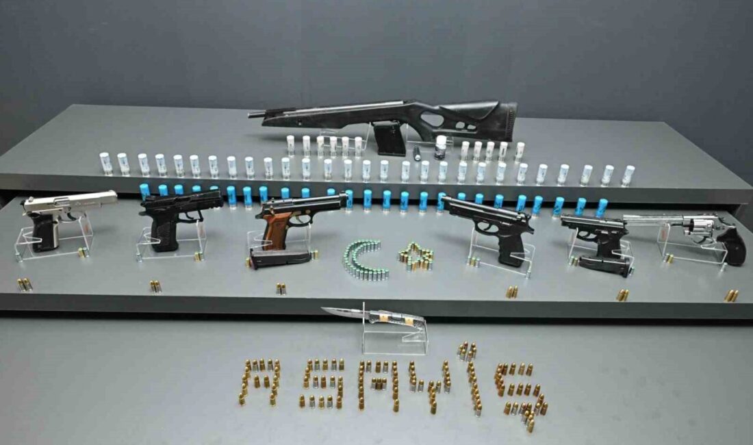 Kırşehir’de polis ekipleri tarafından gerçekleştirilen şok uygulama sonucunda silah ve