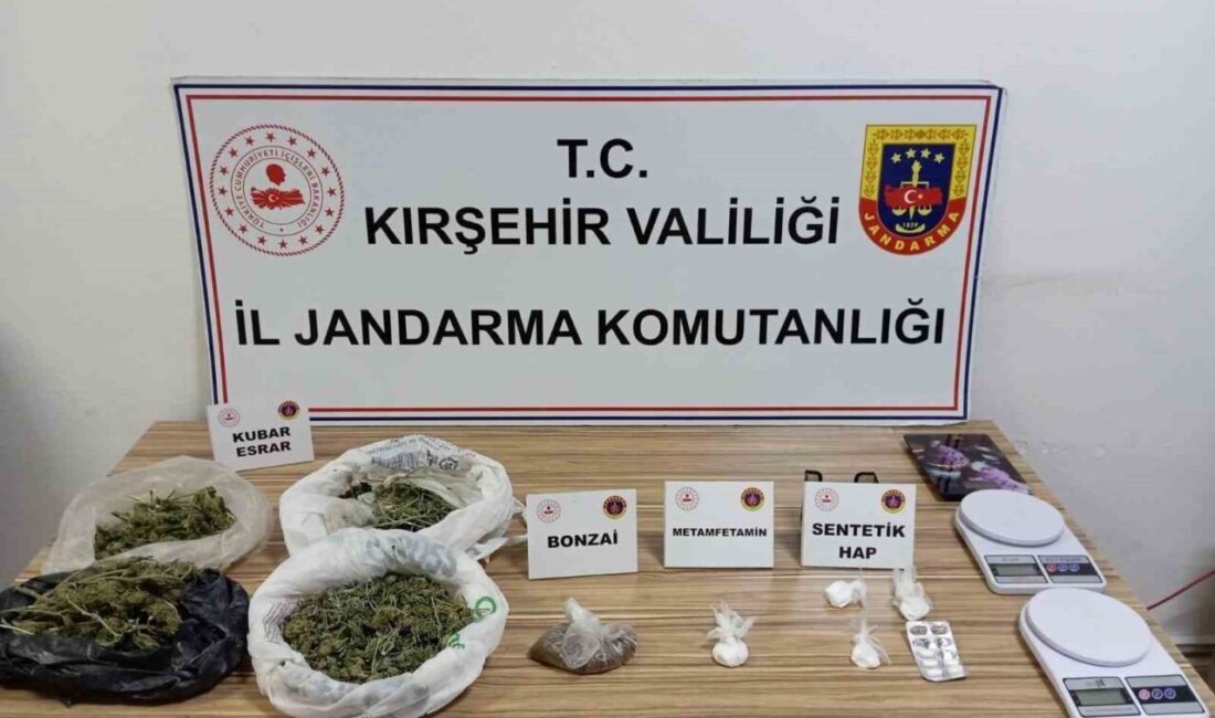 Kırşehir’de İl Jandarma Komutanlığı ekipleri tarafından düzenlenen bir operasyonda çeşitli
