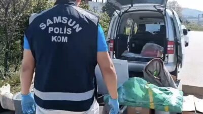 Samsun’un Canik ilçesinde, polis ekipleri tarafından durdurulan bir araçta şüpheli