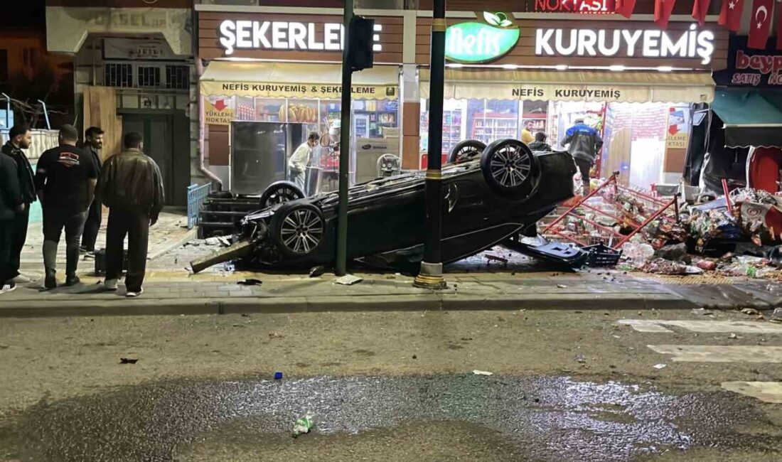 Sivas’ta yaşanan bir olayda bir otomobil sürücüsü, aracın kontrolünü kaybederek