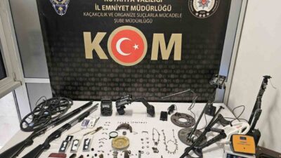 Kütahya ilinde tarihi eser kaçakçılığına karşı düzenlenen operasyonda çok sayıda