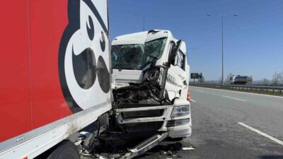 Çatalca mevkiinde meydana gelen zincirleme kazada, park halindeki araçlara çarpan