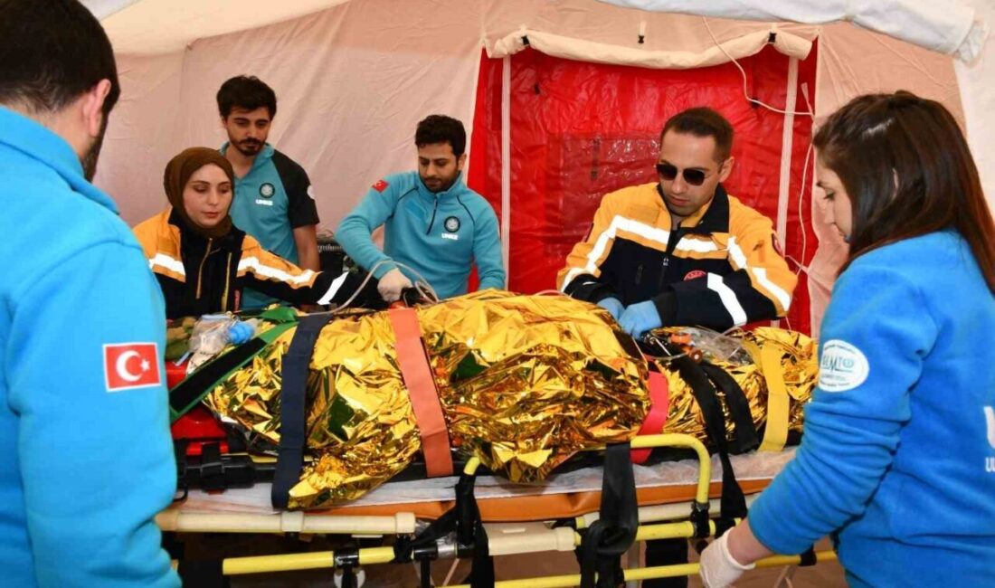 Lüleburgaz’da, Türkiye Afet Müdahale Planı kapsamında düzenlenen sel, taşkın ve