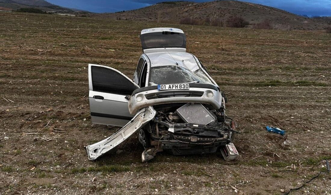 Malatya’da bir sürücü kontrolünü kaybederek aydınlatma direğine çarptı ve aracı