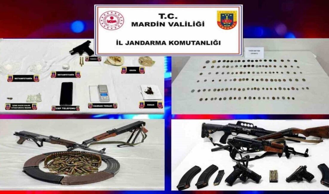 Mardin’de silah ve tarihi eser kaçakçılığıyla ilgili gerçekleştirilen operasyonda 6