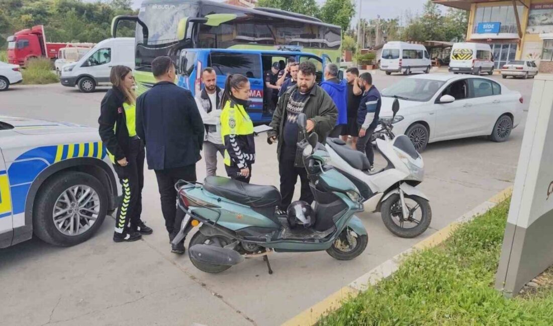 Manavgat ilçesinde motorlu bisiklet ile motosikletin çarpıştığı trafik kazasında sürücülerin