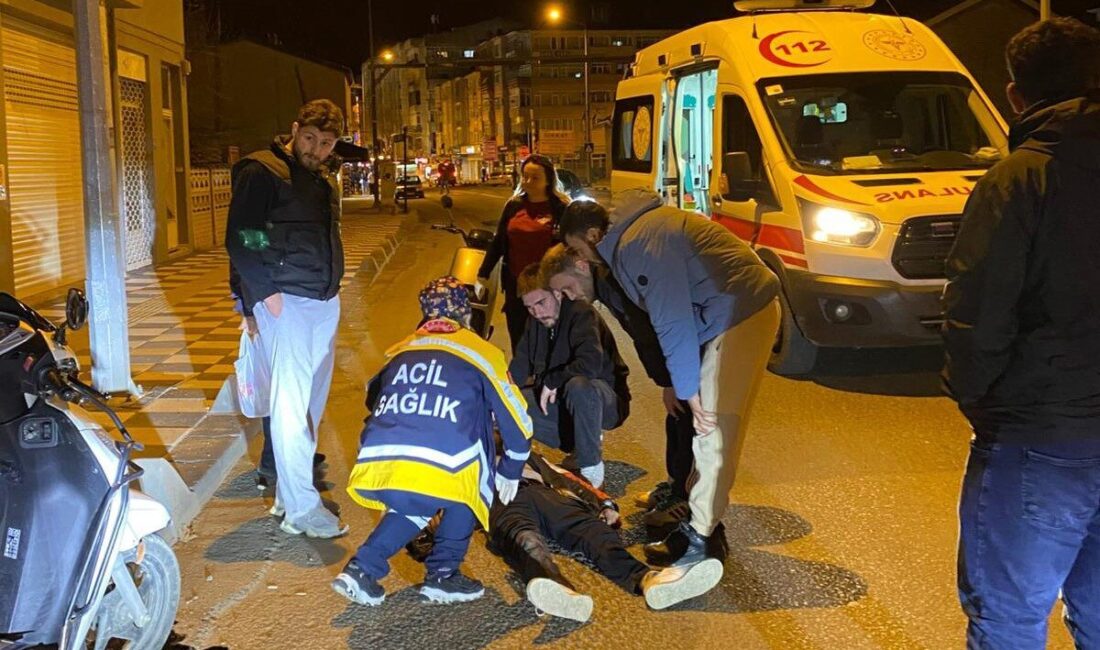 Tekirdağ’ın Muratlı ilçesinde bir motosiklet sürücüsü trafik kazası geçirdi ve
