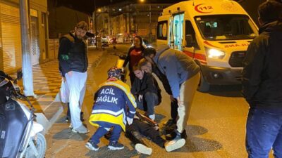 Tekirdağ’ın Muratlı ilçesinde bir motosiklet sürücüsü trafik kazası geçirdi ve