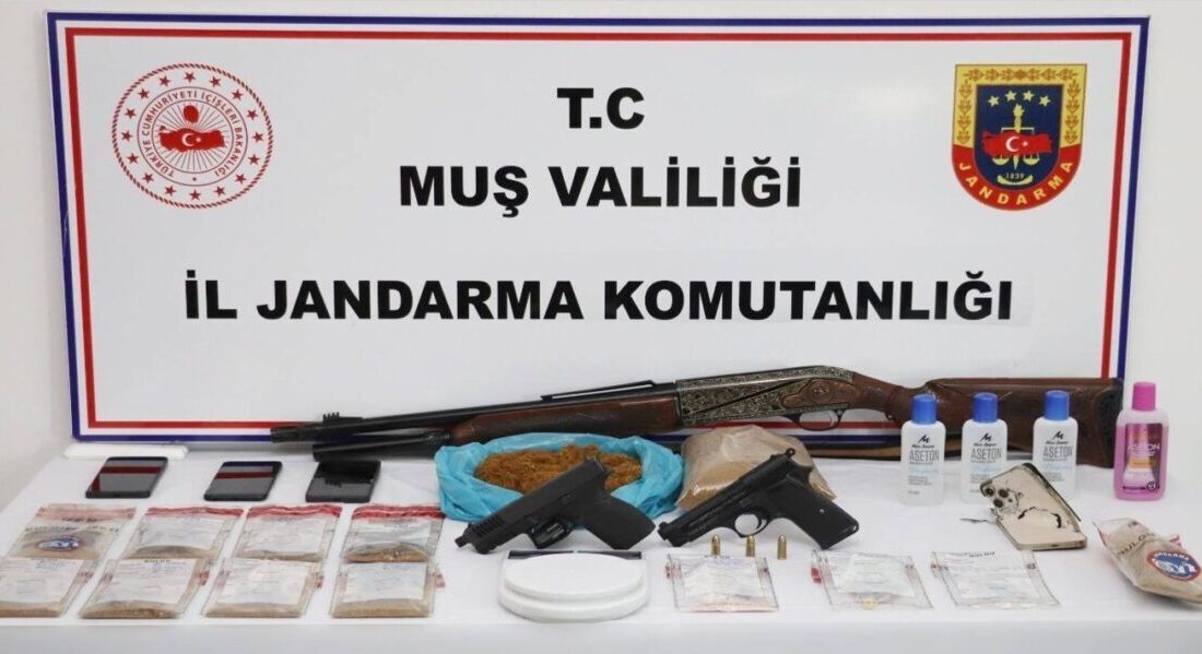 Muş ilinde jandarma ekipleri tarafından uyuşturucu madde üretimi ve ticareti
