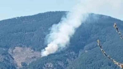 Nazilli ilçesindeki orman yangınında kontrol çalışmaları devam ederken, yangının çıkış
