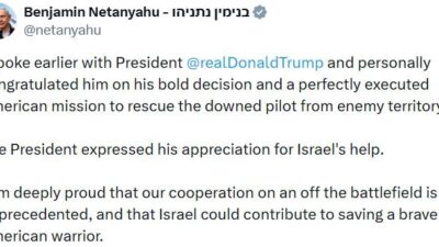 İsrail Başbakanı Binyamin Netanyahu, ABD Başkanı Donald Trump’la telefonla görüştüğünü