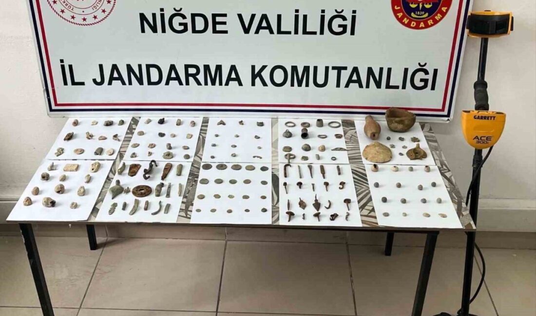 Niğde ilinde jandarma ekipleri tarafından gerçekleştirilen ‘Anadolu Mirası’ operasyonunda birçok