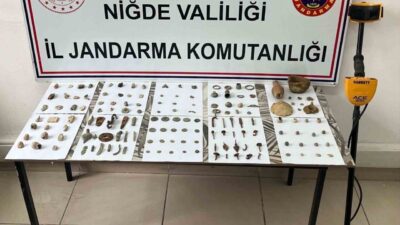 Niğde ilinde jandarma ekipleri tarafından gerçekleştirilen ‘Anadolu Mirası’ operasyonunda birçok