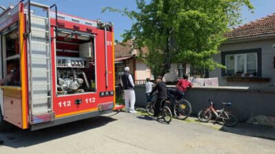 Düzce ilinde bir evde ocakta unutulan çaydanlının alev alması sonucu