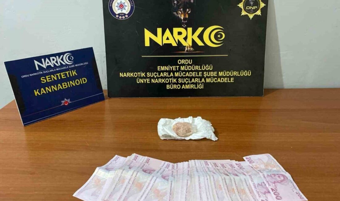 Ordu’da polis ekipleri tarafından gerçekleştirilen uyuşturucu operasyonlarında 3 şüpheli gözaltına