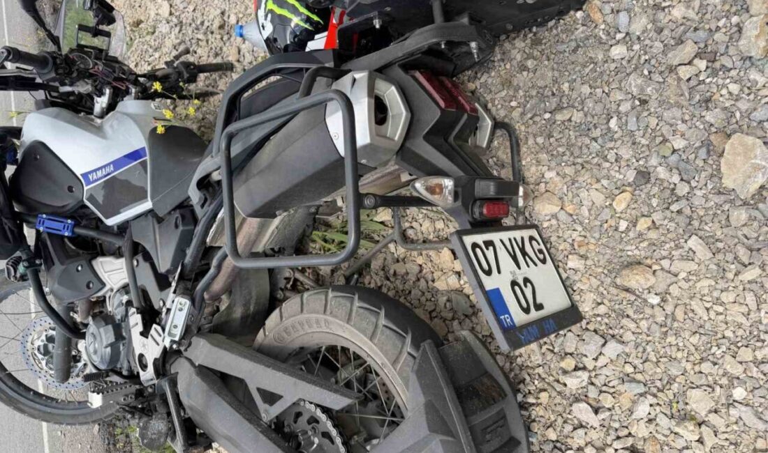 Bahçe ilçesinde meydana gelen bir trafik kazasında motosiklet sürücüsü, yola