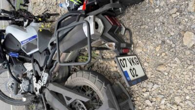 Bahçe ilçesinde meydana gelen bir trafik kazasında motosiklet sürücüsü, yola