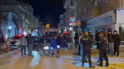 Bursa’nın İznik ilçesinde bir otomobil ile bir motosikletin çarpıştığı trafik