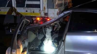 Kırıkkale’de park halindeki bir tıra arkadan çarpan otomobilin sürücüsü, köy