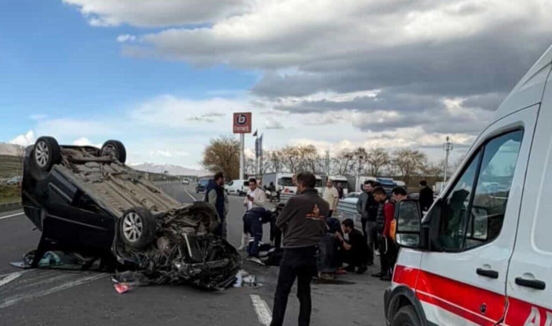 Erzurum-Pasinler karayolu üzerindeki Özdemir Dinlenme Parkı kavşağında meydana gelen trafik