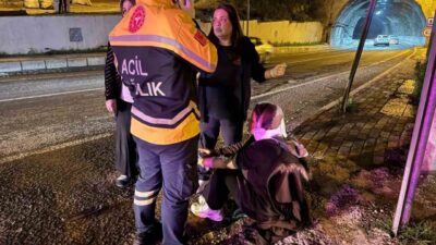 Birecik ilçesinde meydana gelen trafik kazasında motosikletle çarpışan bir çift