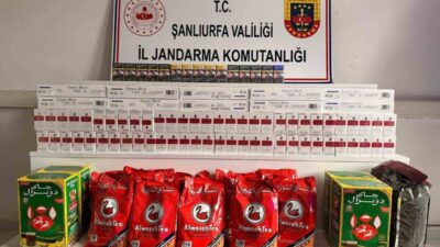 Jandarma ekiplerinin Birecik ve Viranşehir ilçelerinde gerçekleştirdiği sigara ve alkol