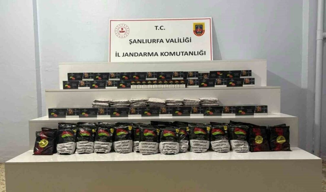 Şanlıurfa’nın Viranşehir ilçesinde jandarma tarafından düzenlenen operasyonda 82 kilogram kaçak