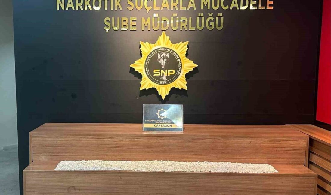 Şanlıurfa’da gerçekleştirilen bir operasyonda, toplamda 34 bin adet uyuşturucu hap