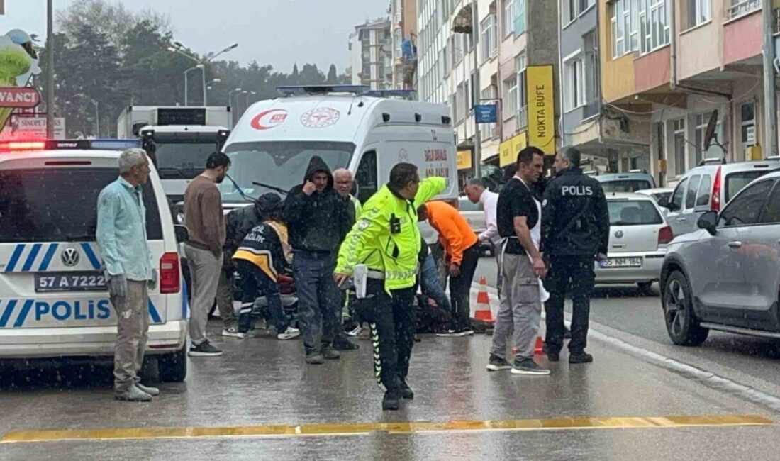 Sinop’ta 70’li yaşlarda bir kişi, karşıya geçmeye çalışırken hafif ticari