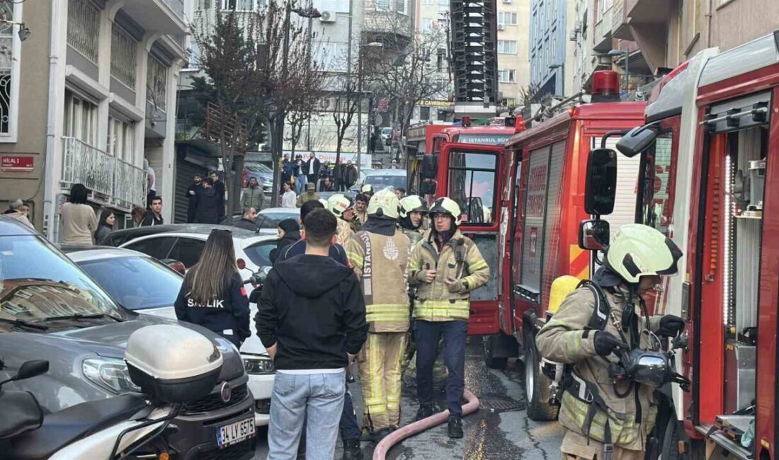 İstanbul’un Şişli ilçesinde bulunan altı katlı bir otelin mutfağında yangın