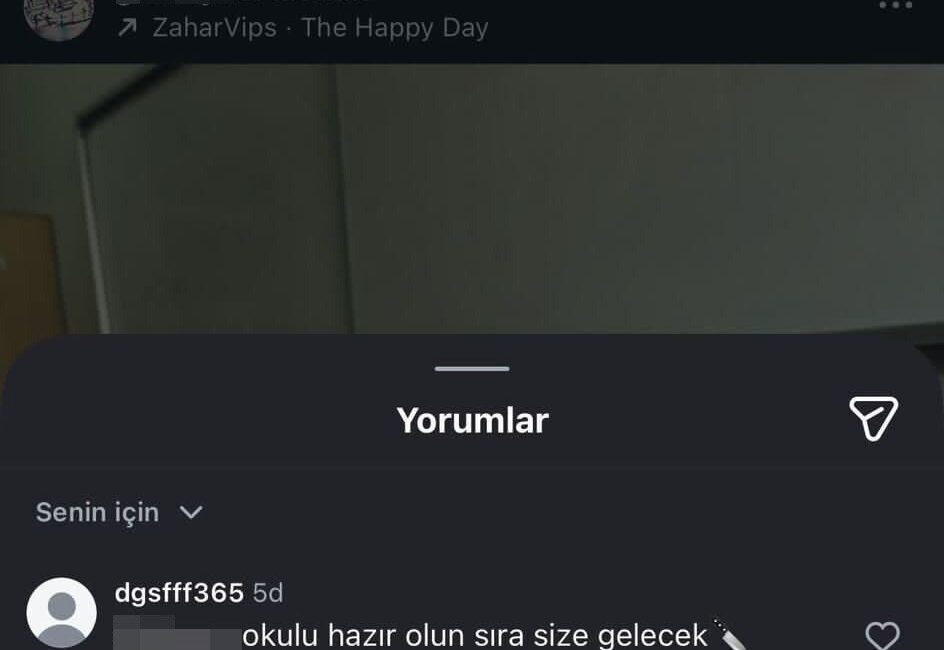 Halfeti ilçesindeki bir okulun sosyal medya hesabına tehdit içeren yorumda