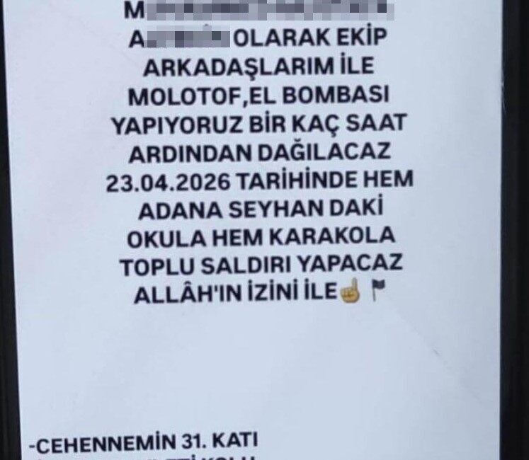 Adana’da, karakola ve okula saldırı yapacaklarına dair sosyal medya paylaşımlarında