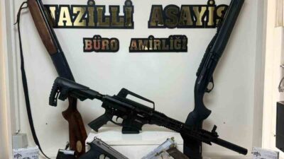 Nazilli ilçesindeki polis ekipleri, sosyal medya üzerinden silah teşhiri yaptığı