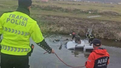 Aksaray’da sulama kanalında suyla dolu olarak gözüken bir araç bulunması,
