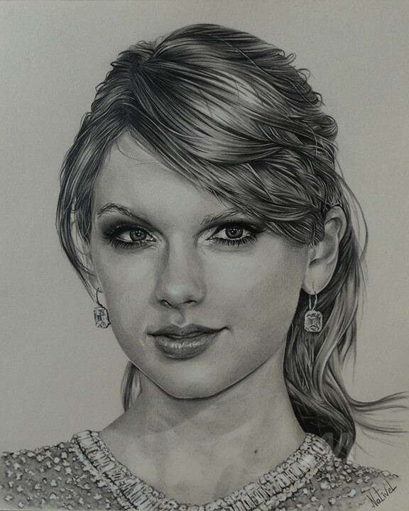 Portrait De Taylor Swift, Drawing by Aurélie Nativel | ArtMajeur